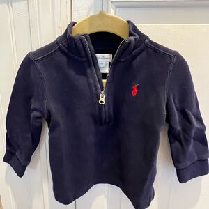 Boys blue Ralph lauren half zip sweater size 12 months